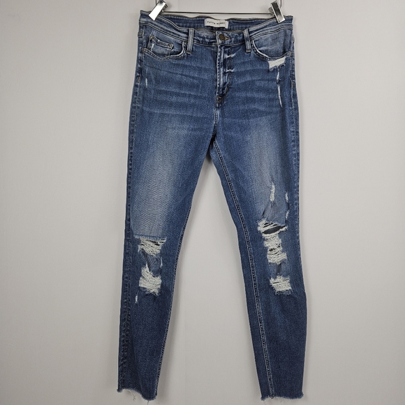 Flying monkey Factory distressed raw hem skinny jeans size 30 - Picture 12 of 12